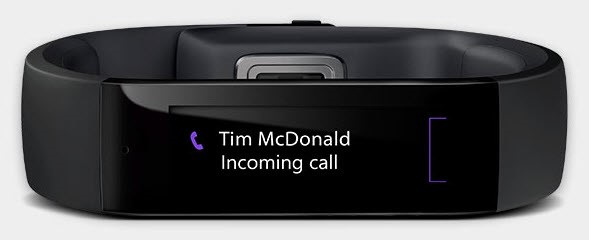 Figure: With the Microsoft Band 2, you can keep your phone on vibrate 100% of the time and never have to worry about interrupting others with your ringing phone 