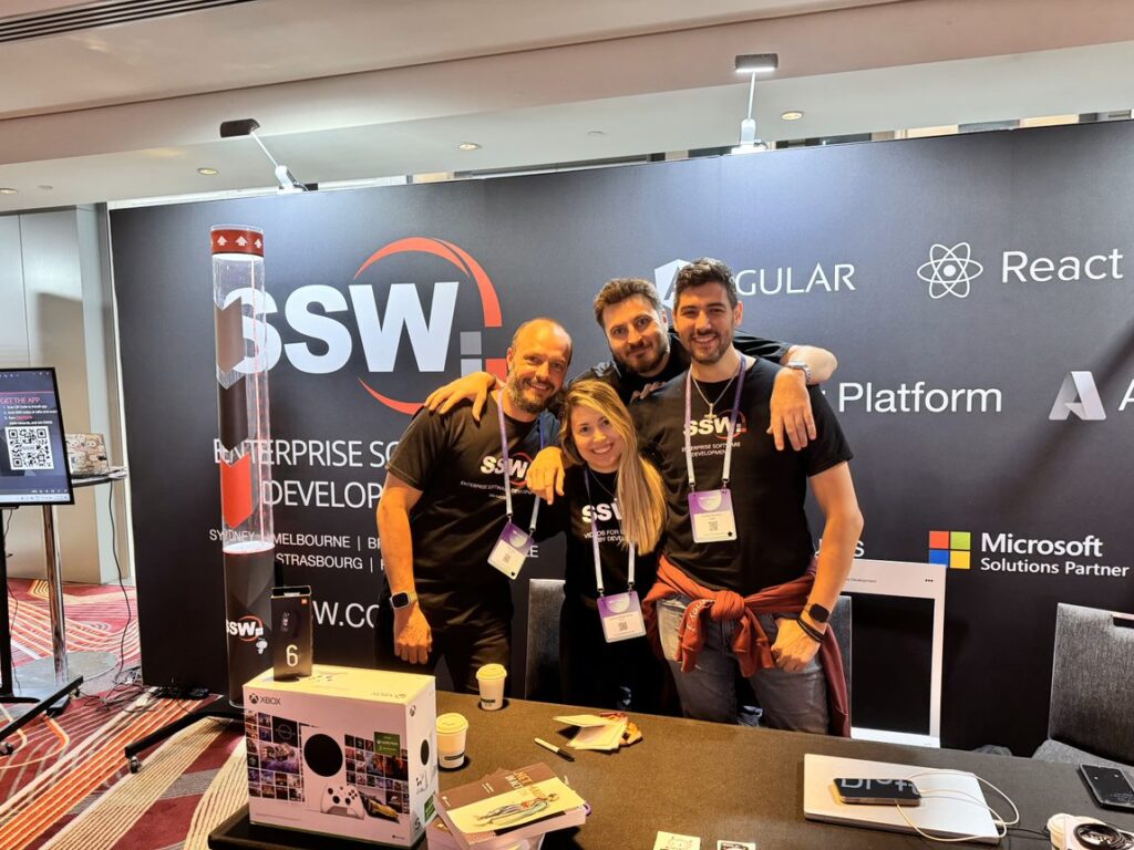 SSW Booth at NDC with a group of staff