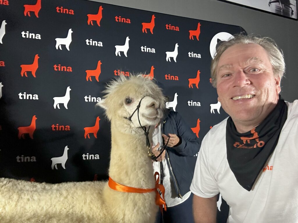 Man and a llama