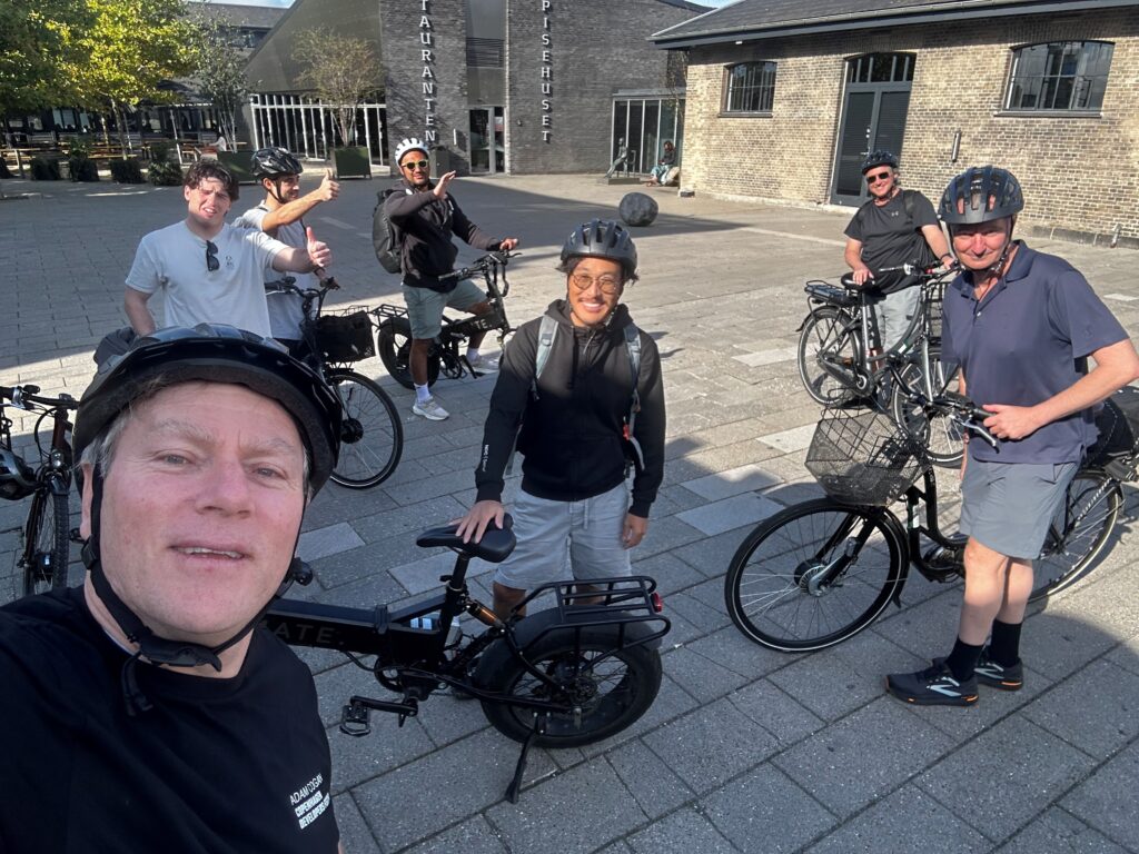 Group of people on bikes