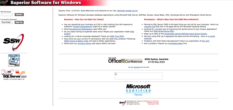 2001 website